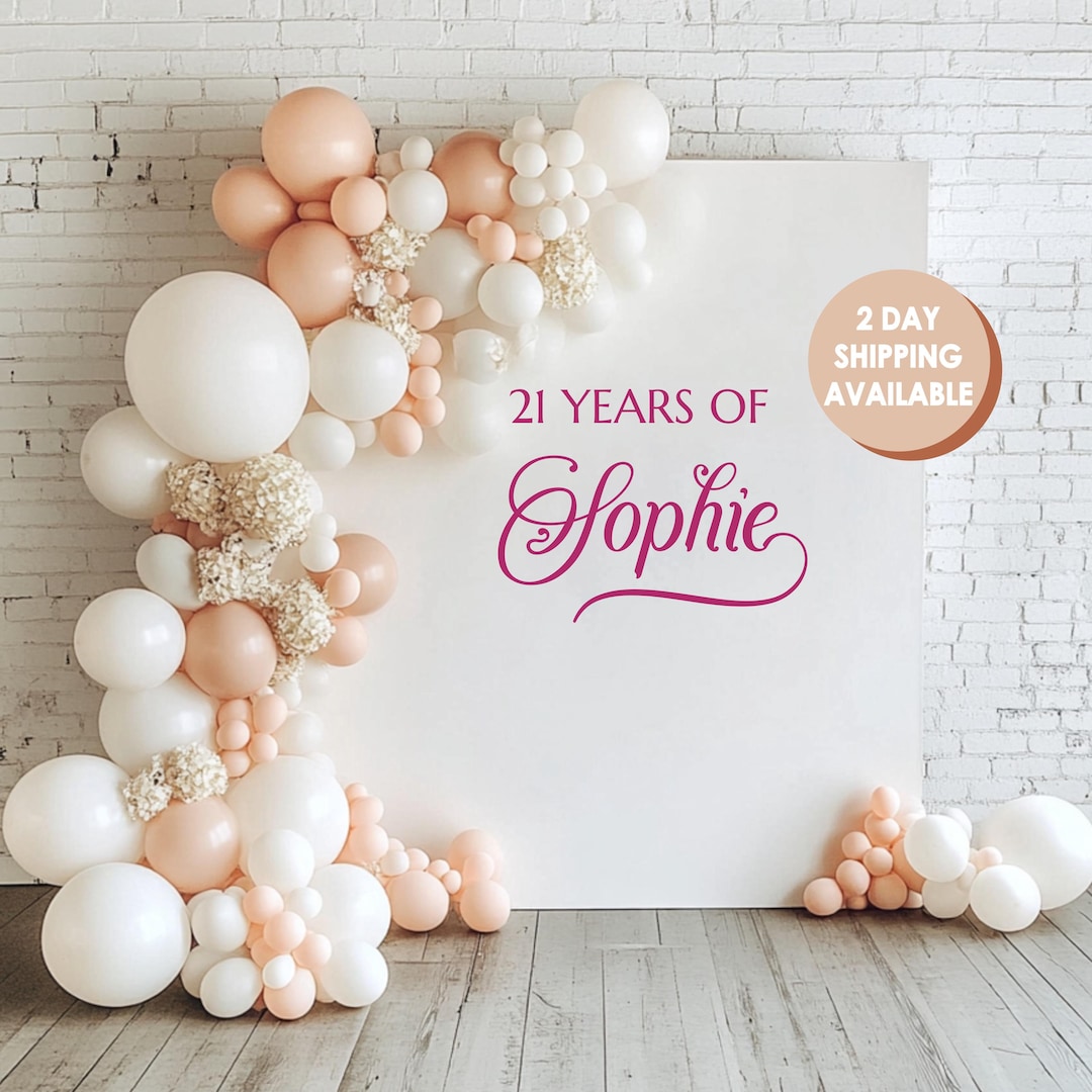 Custom Backdrop Decal Party Decoration Vinyl Decal Sticker Photo Booth ...