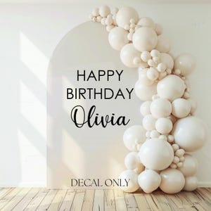 Custom Backdrop Decal for Wedding Birthday Baby Shower Balloon Arch Party Decor Vinyl Wall Sticker Photo Booth Backdrop First Birthday