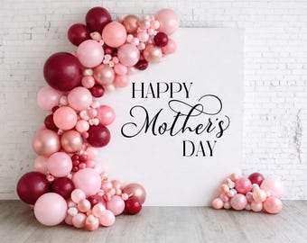 Mother Day Backdrop Decal Wall Decoration Party Photo Booth Background Display Event Photography Vinyl Spring Arch Scene Celebration Picture