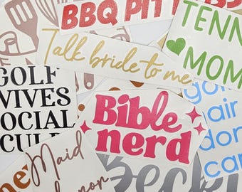 Custom Vinyl Decal Personalized Design Wedding Mirror Text Decor Wall Art Business Logo Transfer Application Permanent Adhesive Lettering