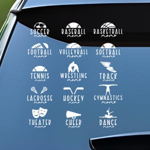 Sports Mom Decal Car Window Sticker Design Soccer Parent Vinyl Application Baseball Team Football Pride Softball Vehicle Emblem Display
