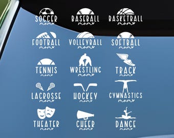 Sports Mom Decal Car Window Sticker Design Soccer Parent Vinyl Application Baseball Team Football Pride Softball Vehicle Emblem Display