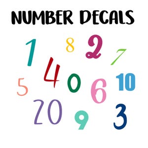 Number Decals - Number Vinyl Sticker - Vinyl Decals - One Number Decal - Number Decal Sticker - One Number Monogram - Custom Number Decal