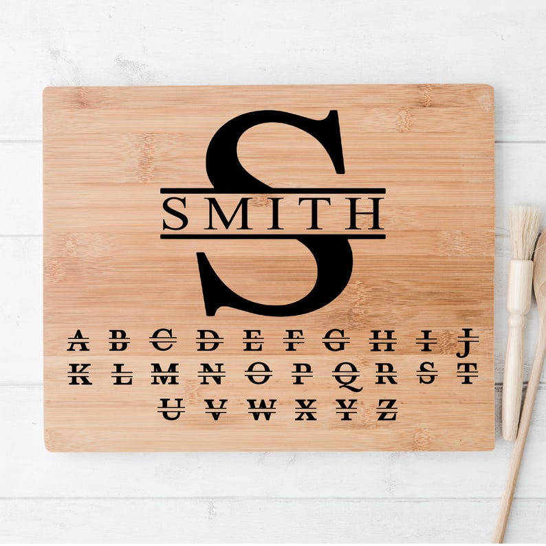 Monogram Vinyl Decal Custom Name Split Wedding Decoration Anniversary Gift Personalized Family Initial Sticker Permanent Adhesive Design Beautiful Home Accent Custom Letter Design Elegant Couple Present Special Occasion Memento Lasting