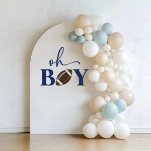 Baby Shower Backdrop Vinyl Decal Arch Sign Photo Booth Sticker Wall Decoration Gender Reveal Party Decor Nursery Script Design Boy