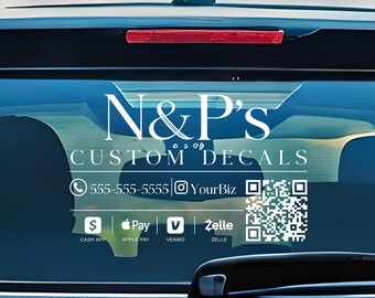 Business Logo Decal Custom Vinyl Car Window Sticker Promotion Graphic Design Company Vehicle Branding Wrap Advertising Tool Truck Commercial