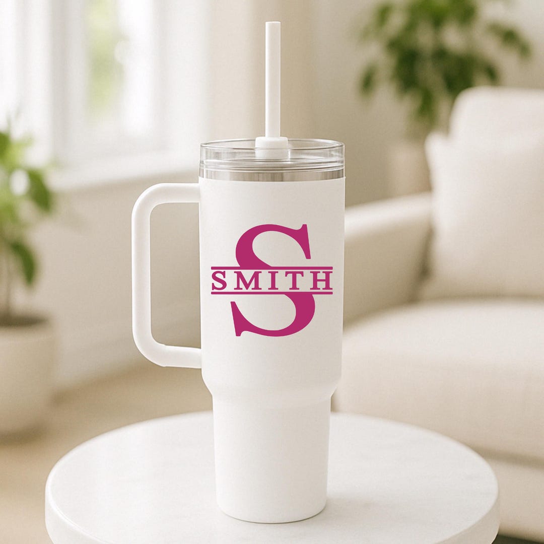 Custom Tumbler Decal Vinyl Name Text Sticker Personalized Cup ...