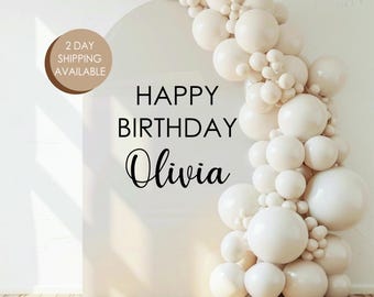 Custom Backdrop Decal for Wedding Birthday Baby Shower Balloon Arch Party Decor Vinyl Wall Sticker Photo Booth Backdrop First Birthday