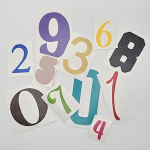 Custom Number Decal Vinyl Sticker Adhesive Label Mailbox Permanent Digit Decoration Window Car Door Address Monogram Design Tumbler Laptop