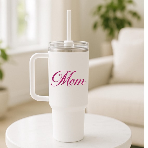 Custom Tumbler Decal Vinyl Name Text Sticker Personalized Cup Decoration Water Bottle Travel Mug Accessory Kit Monogram Design Drinkware