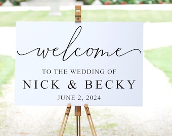 Vinyl Decal - Welcome To The Wedding Sign Decal - Wedding Decal