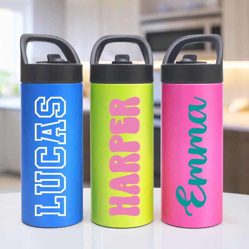 Personalized Decal Sticker for Kids Water Bottle School Label Sticker ...