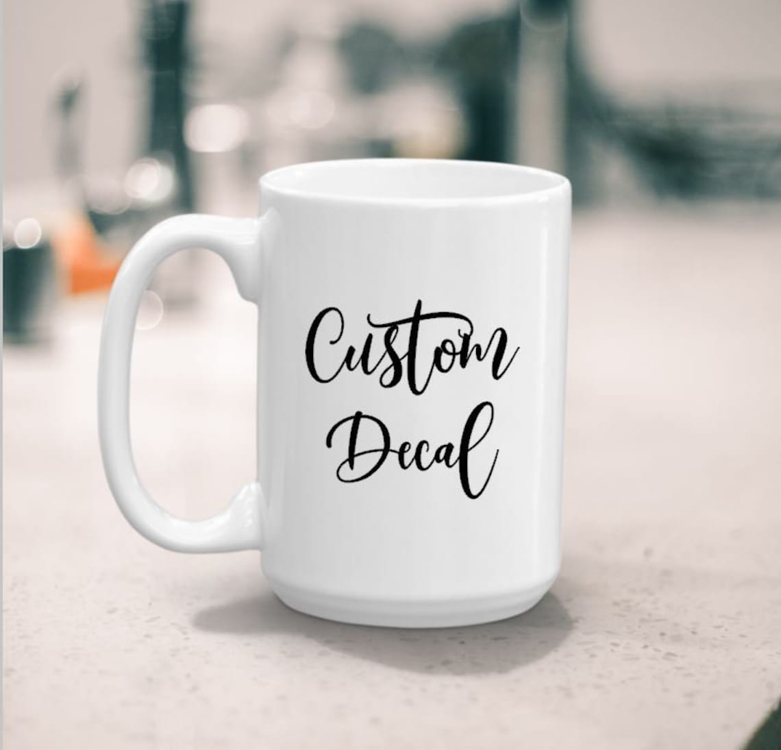 Custom Coffee Mug Decal Vinyl Decal Sticker Ceramic Mug Etsy