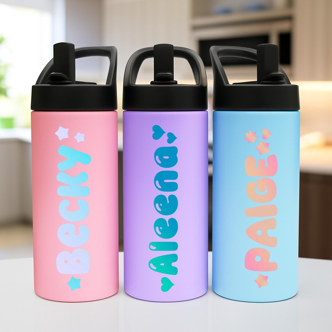 Personalized Bottle Decal Custom Name Sticker Waterproof Vinyl Label ...