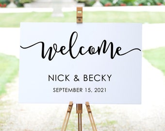 Vinyl Decal - Welcome Wedding Sign Decal - Wedding Decal