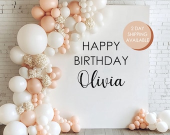 Custom Backdrop Decal Party Decoration Vinyl Decal Sticker Photo Booth Background Design Wedding Birthday Wall Adhesive Panel Balloon Arch