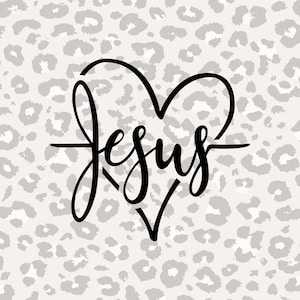 Jesus Heart Decal - Jesus Decal - Car Decal - Mug Decal - Cup Decal - Jesus Sticker