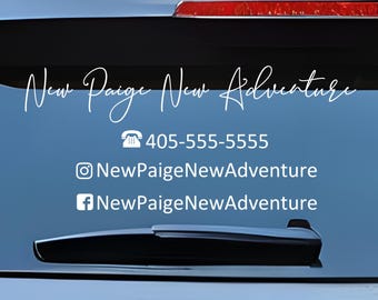 Business Logo Decal Custom Vinyl Car Window Sticker Promotion Graphic Design Company Vehicle Branding Wrap Advertising Tool Truck Commercial