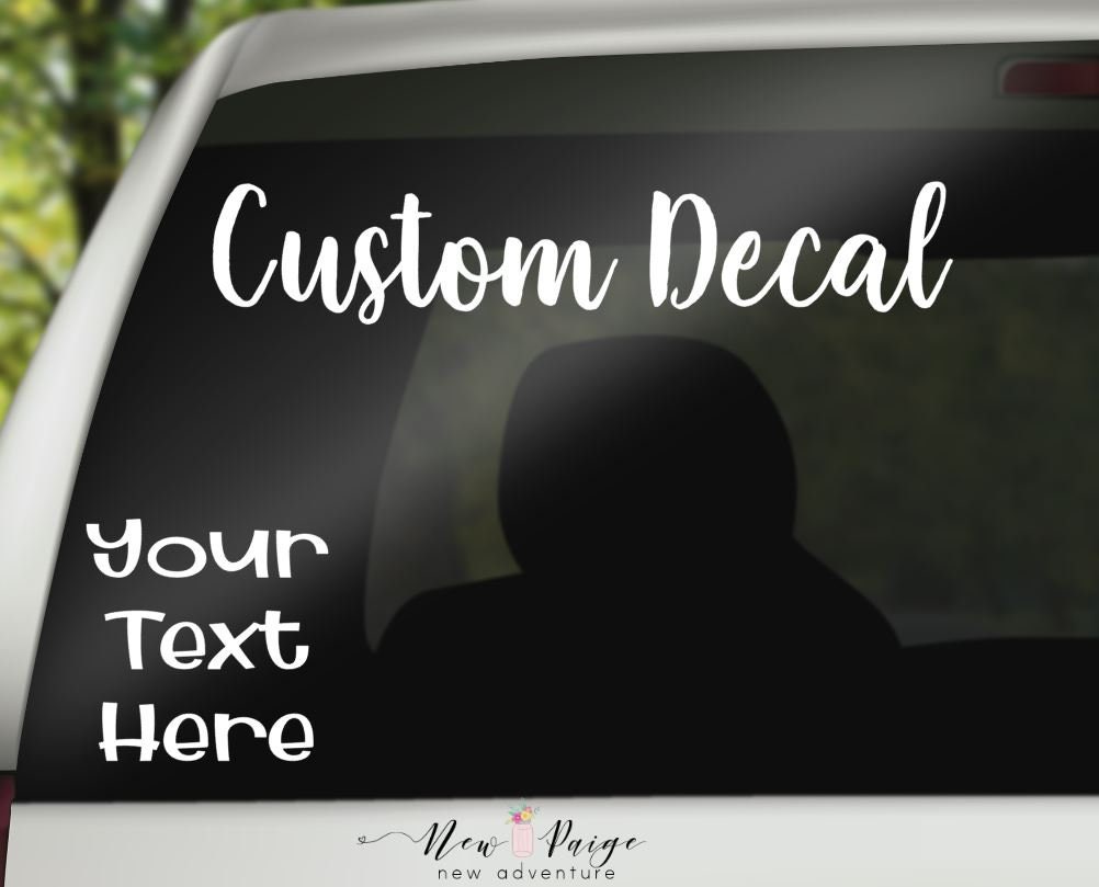 YOUR TEXT Vinyl Decal Sticker CUSTOM NAME Personalized Lettering Car/Door  Window Bumper Decal Children Nursery Home Decor - AliExpress