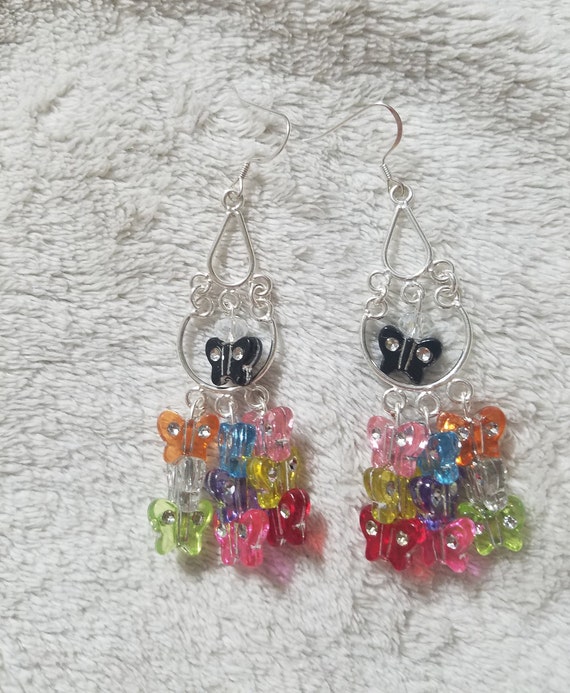 Multicolor Erfly Chandelier Earrings - Multicolor Blue Chandelier Earrings Multicolor Erfly Chandelier Earrings - Multicolor Blue Chandelier Earrings