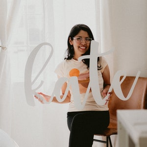 Laser cut name sign
