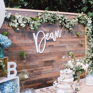 Backdrop Decor Name Sign
