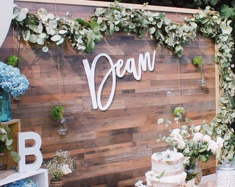 Backdrop Decor Name Sign