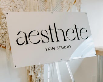 Large Rectangle Acrylic Logo Sign, Business Logo Sign, Logo Signage, Branded Signage, Personalized Company Sign, Office Wall Sign