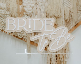 Bride to Be backdrop sign - double layer sign, bridal shower sign, Wedding Backdrop,  bridal shower decor, bride to be backdrop