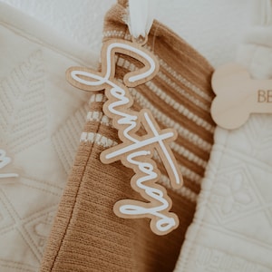 Namensschilder für Weihnachtsstrümpfe | Personalisierter Weihnachtsstrumpf | Geschenkanhänger | Weihnachtsstrumpf Tags | Personalisierte Stocking Tags