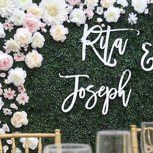 Backdrop Wedding Sign Laser Cut Wedding Sign / Script Name Etsy