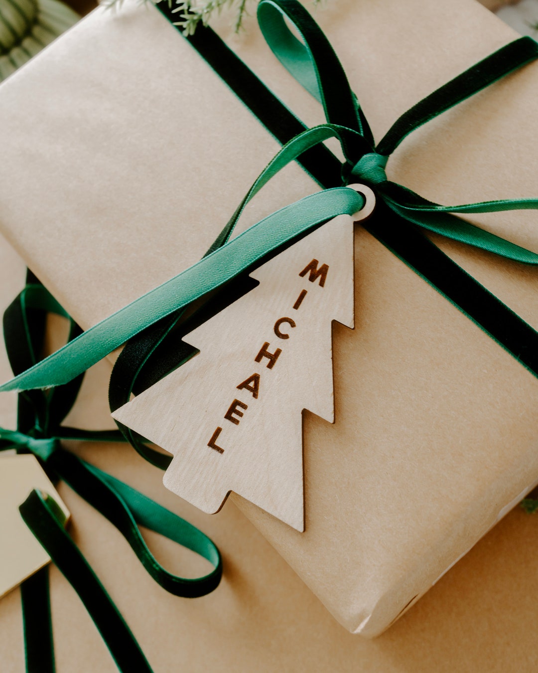 Christmas Tree Name Tag, Christmas Name Tag, Stocking Name Tag