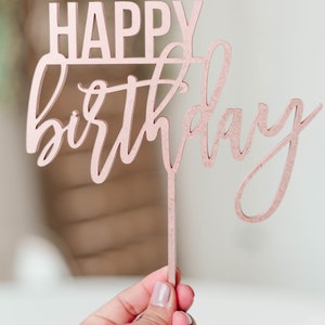 Happy Birthday Cake Topper, Birthday party, Party Cake Topper, Birthday Smash cake topper, Birthday Cake Topper, First Birthday, Bday decor image 2