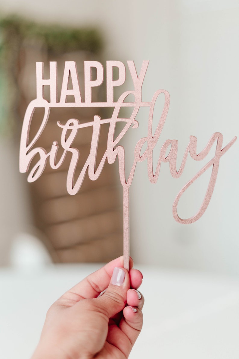 Happy Birthday Cake Topper, Birthday party, Party Cake Topper, Birthday Smash cake topper, Birthday Cake Topper, First Birthday, Bday decor image 2