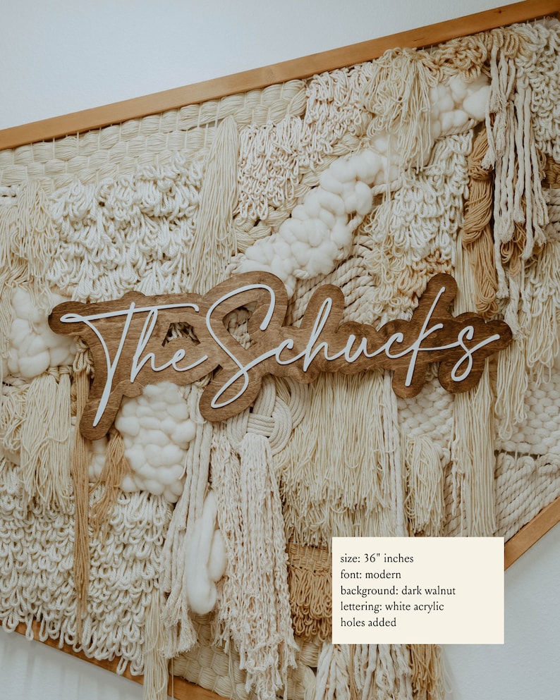 Last Name Personalized Wood Sign