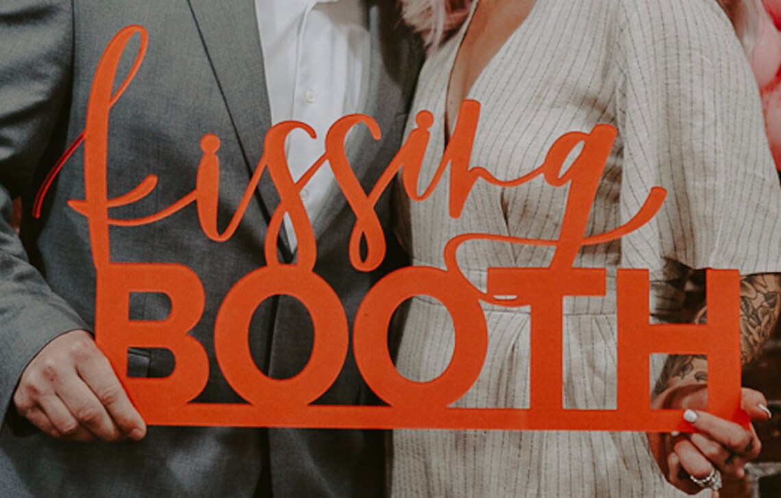 Kissing Booth Sign Wedding Laser Cut Sign Valentines Day - Etsy