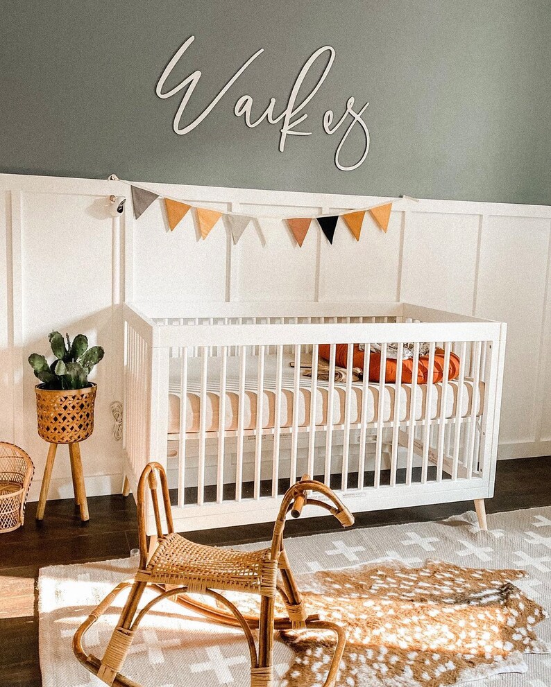 30 Wide Laser Cut Name Sign Crib Name Sign Nursery Etsy