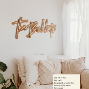 Wooden Last Name Sign