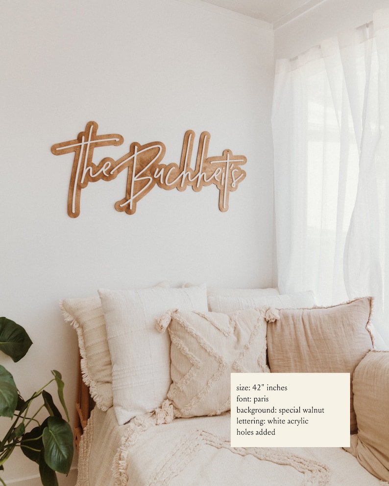 Wooden Last Name Sign
