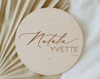 Baby Name Sign, Birth Announcement, Baby Name Announcement, Engraved Name Wood Sign, Baby Name Plaque, Hospital Name Sign, Newborn Name Sign