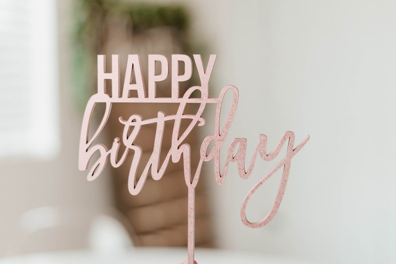 Happy Birthday Cake Topper, Birthday party, Party Cake Topper, Birthday Smash cake topper, Birthday Cake Topper, First Birthday, Bday decor image 1