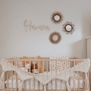 Custom name sign for nursery wall decor - UNFINISHED ONLY