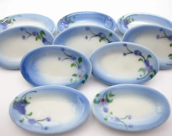 10x30 mm Red Orchid Salad Bowl Dollhouse Miniatures Ceramic Supply Deco