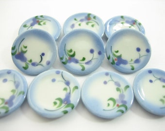 10x30 mm Red Orchid Salad Bowl Dollhouse Miniatures Ceramic Supply Deco