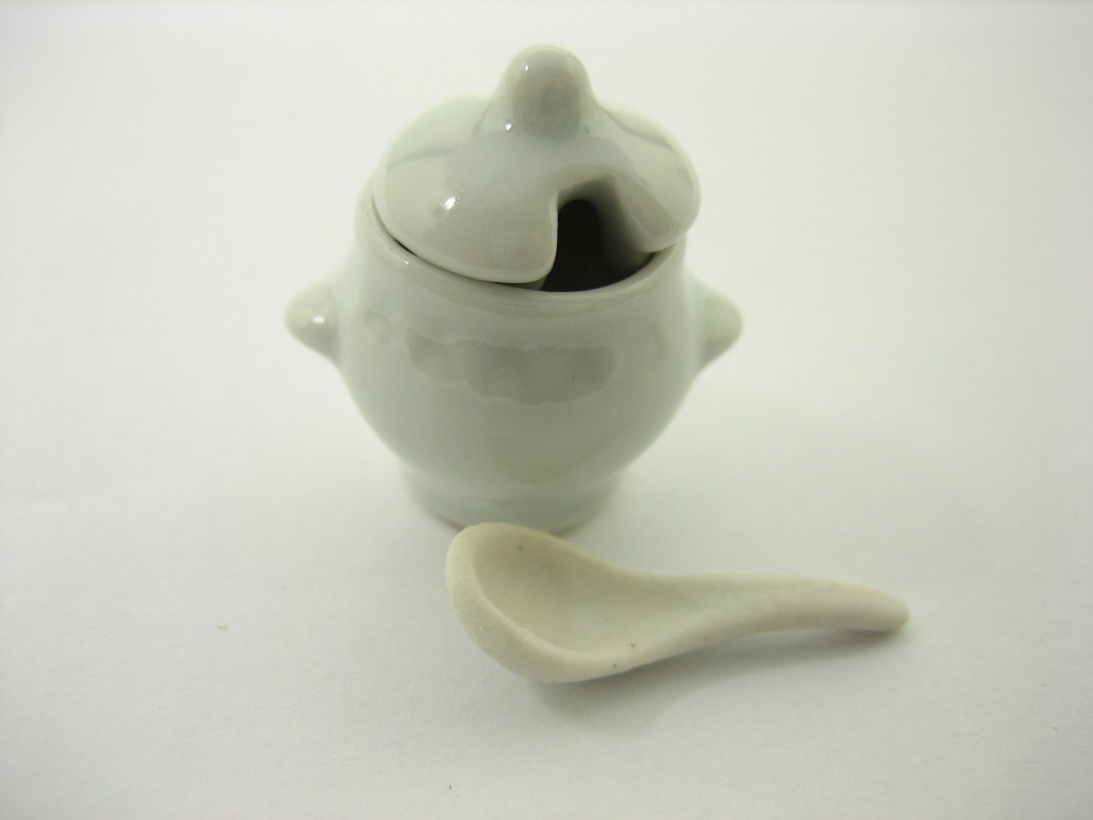 White Soup Terrain &amp; Ladle Dollhouse Miniatures Ceramic Dinner - Etsy