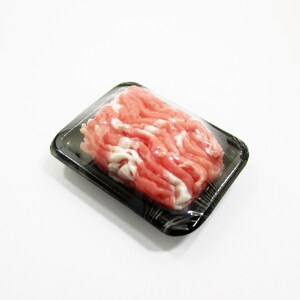 Dollhouse Miniature Food Minced Raw Steak Pork Meat Supermarket Food Pack Dollhouse Accessories Miniature Accessories Supply Charms 16718