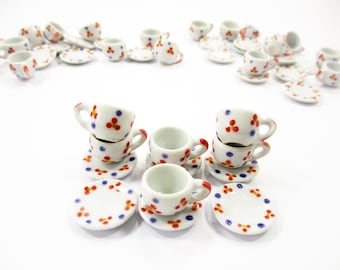 1:6 poppenhuis miniatuur keramiek 6/12 verf koffieset 16778