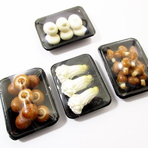 Dollhouse Miniature Food 4 Mixed Mini Mushroom Tray Miniature Supermarket Dollhouse Food Pack Dollhouse Accessory Miniature Accessory 16728