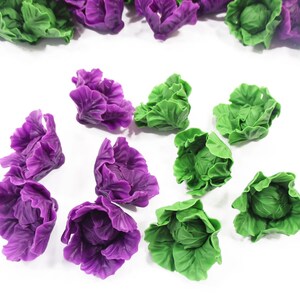 10 Miniature 1:6 Cabbage Doll Vegetable Handmade Clay Miniature Cooking Food Accessory Jewelry Supply Tiny Doll Mini Cabbage Charms 12225