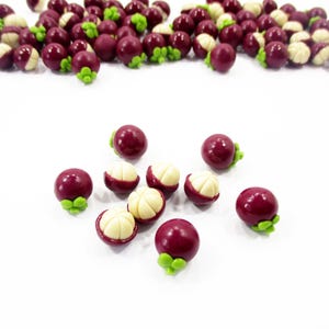 Lot de 10 fruits miniatures en argile au 1/12 : nourriture pour maison de poupée, breloques pour bijoux